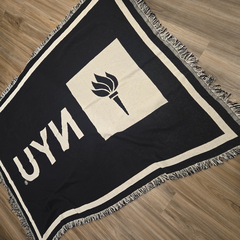 NYU New York University Afghan Tapestry Blanket Throw 68 X 48 - Picture 4 of 4